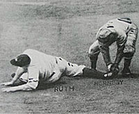 Hornsby tags Ruth to end Game 7